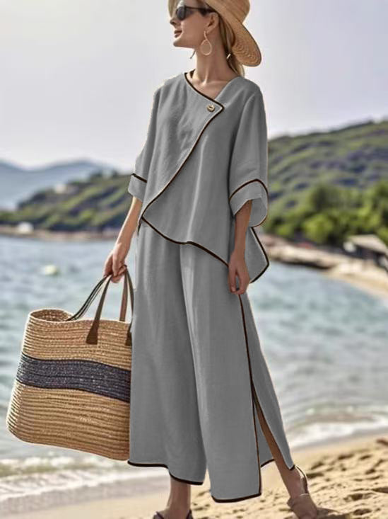 Conjunto boho de lino chic