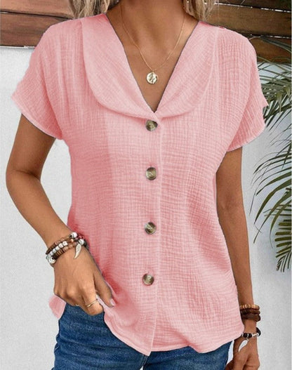 Ellen | Top con cuello y botones