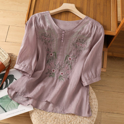 Tamsina – Blusa Relajada Bordada
