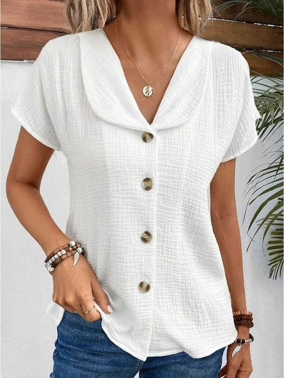 Ellen | Top con cuello y botones
