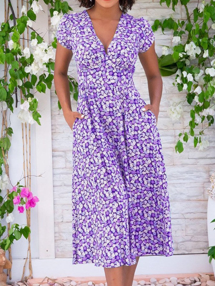 Fienna – Vestido Midi con Botones en el Frente