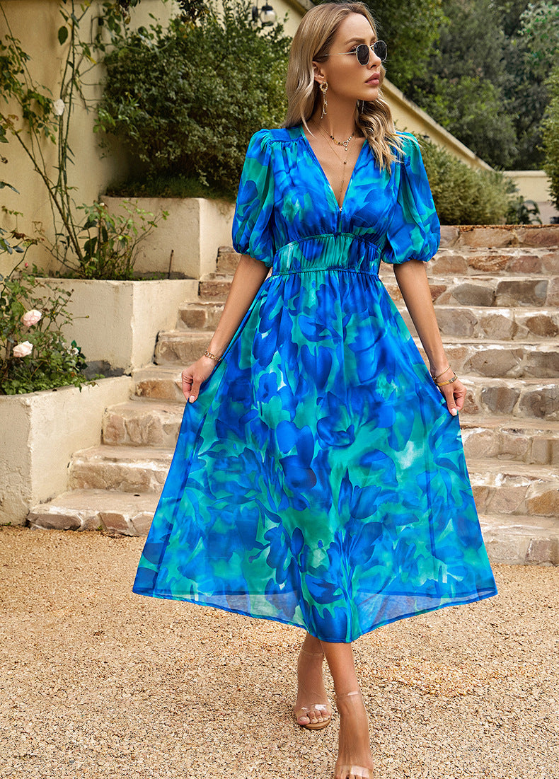 Flore - Vestido Elegante con Patrón Floral