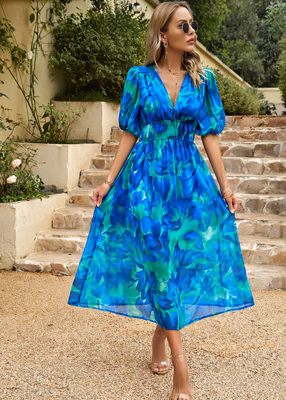 Flore - Vestido Elegante con Patrón Floral