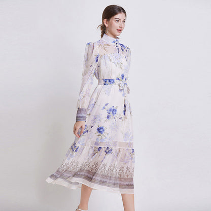 Sarah | Vestido de Chiffon Floral Elegante