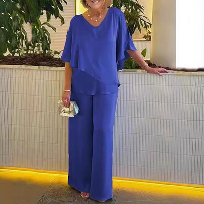 Martha - Conjunto de Pierna Ancha Sin Esfuerzo