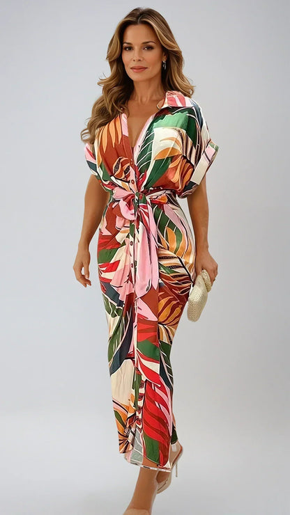 El Vestido Maxi Tropical Elegante