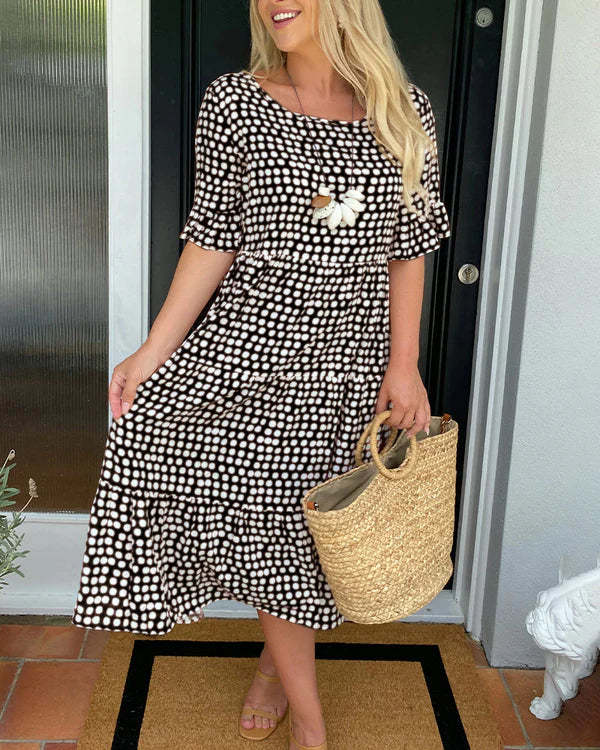 Blythea – Vestido Midi Acampanado Relajado