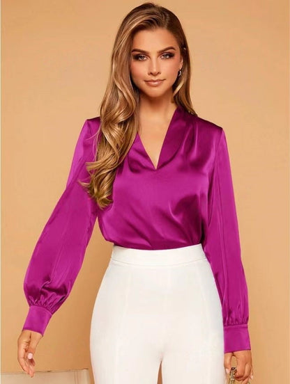BLUSA EN SÁTEN CASUAL EMILIE I