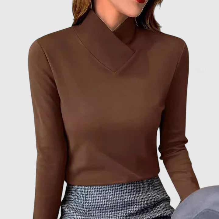 Yulienne | Suéter Elegante de Cuello Alto