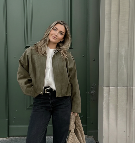 Chaqueta Diana – Bomber Oversize Verde Oliva