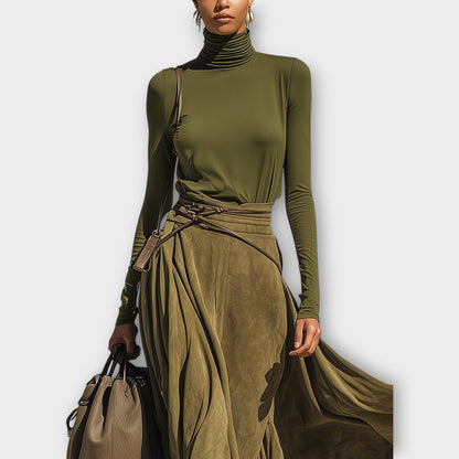 Conjunto con Falda Fluida Olive Luxe