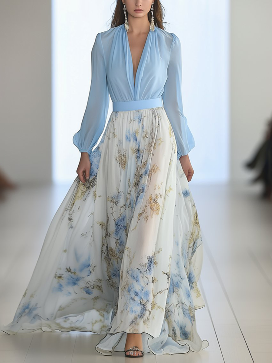 Jewel – Vestido Maxi con Estampado Floral