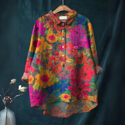 Lois | Camiseta con Estampado de Plantas