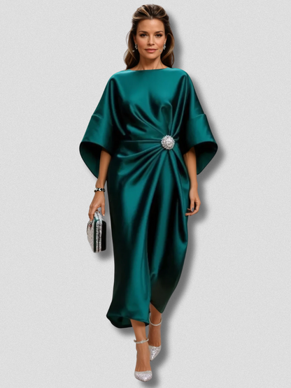 VESTIDO DE SATÉN ELEGANTE MARIS