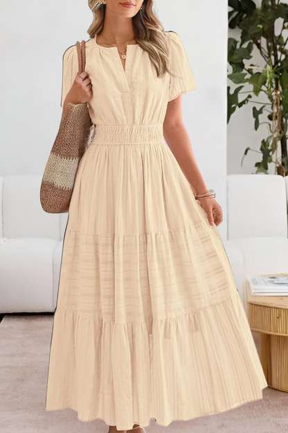 FREYA – VESTIDO MAXI TIERED CON ENCANTO BAJO EL SOL