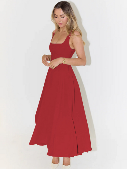 Vestido Midi Sin Mangas con Corsé para Mujeres