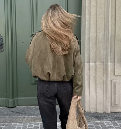Chaqueta Diana – Bomber Oversize Verde Oliva