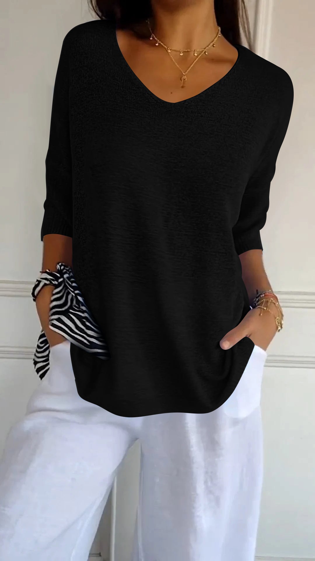 Top de Primavera con Escote en V