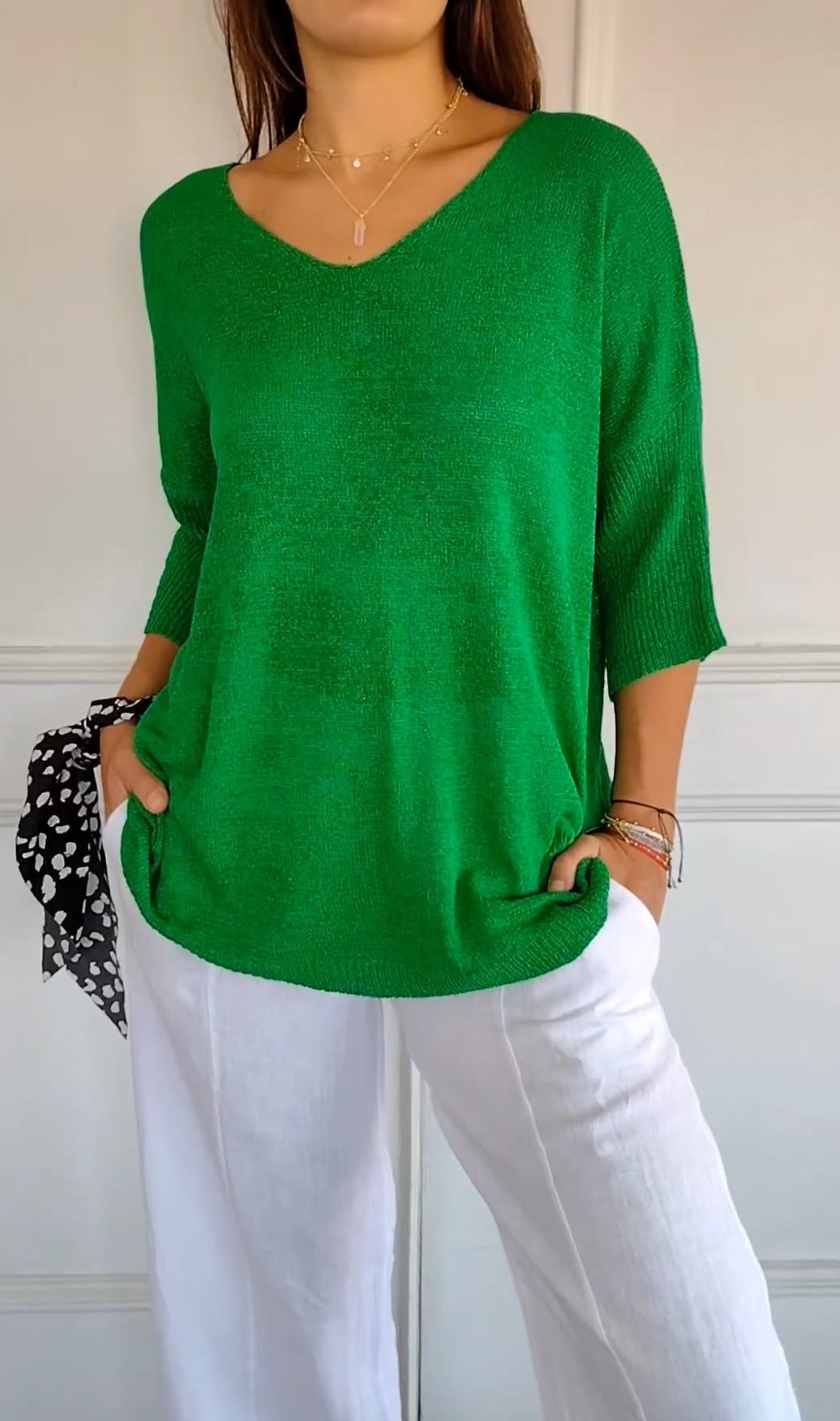 Top de Primavera con Escote en V