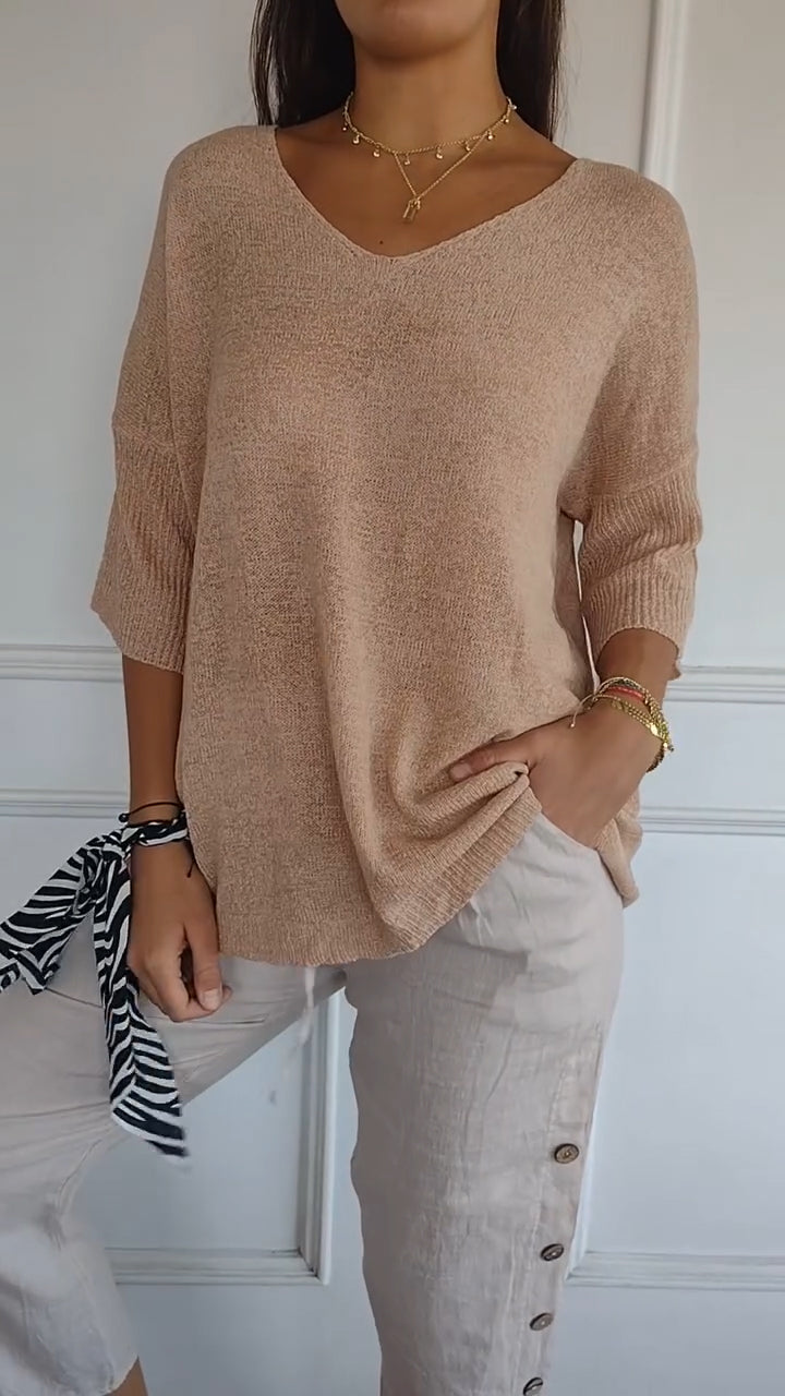Top de Primavera con Escote en V