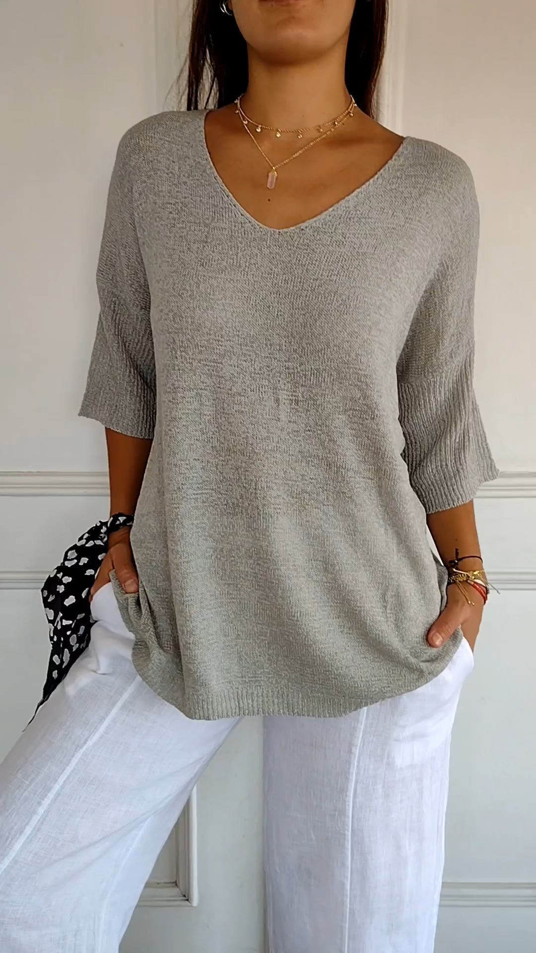 Top de Primavera con Escote en V