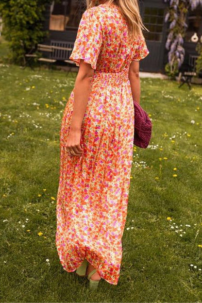 Fe | Vestido Largo Elegante Con Flores