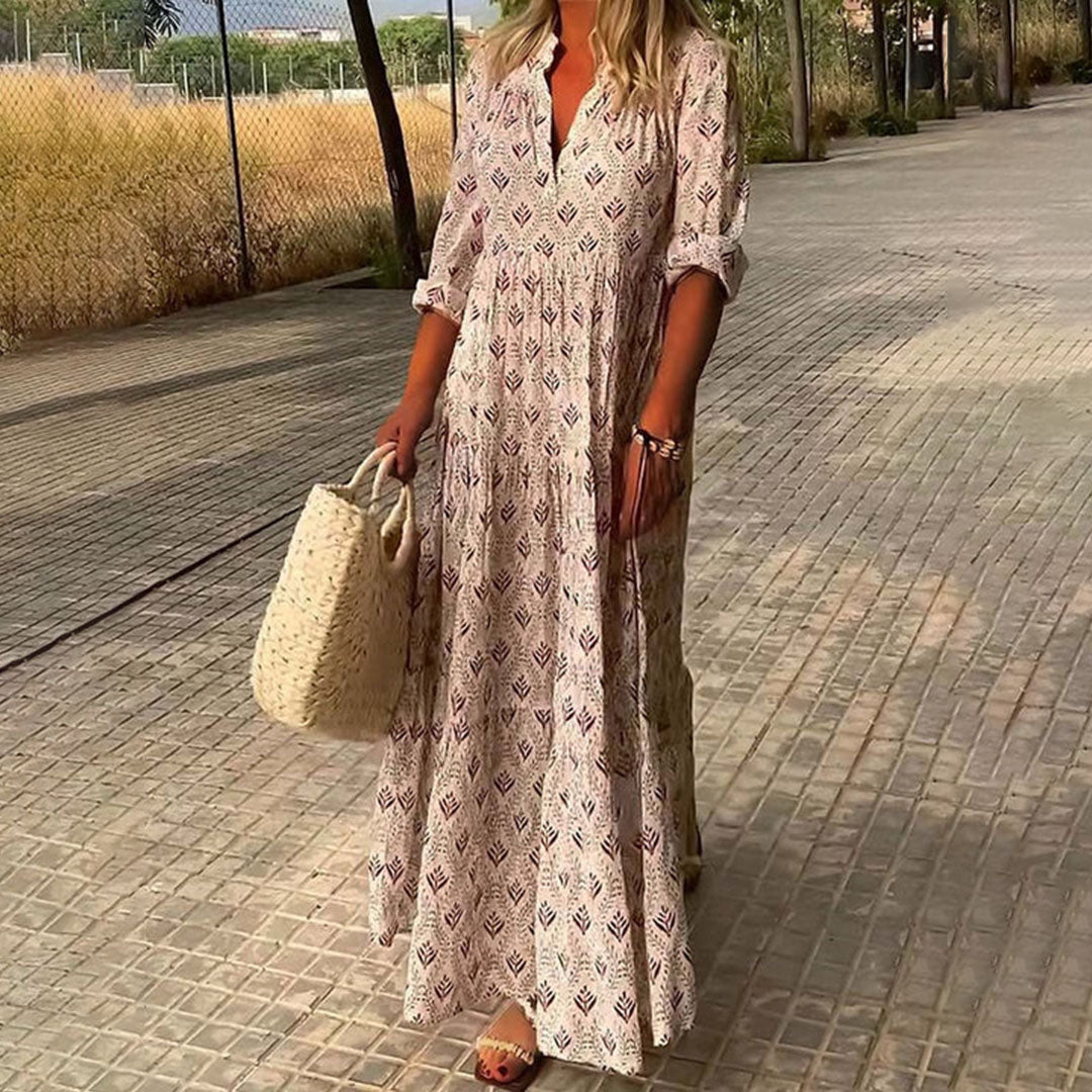 Nora - Elegante Vestido Boho Maxi