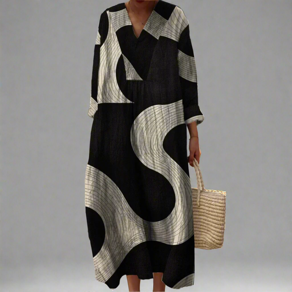 Karen™ | Vestido Geométrico Elegante