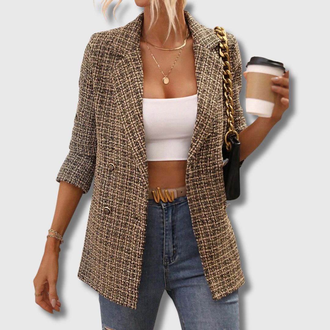 Sabine - Blazer de Tweed Chic para Mujeres Edición Limitada