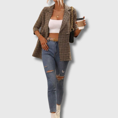 Sabine - Blazer de Tweed Chic para Mujeres Edición Limitada