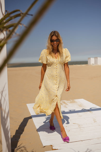 Diana™ | El Vestido Midi Floral de Verano