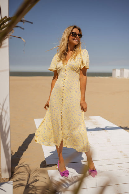 Diana™ | El Vestido Midi Floral de Verano