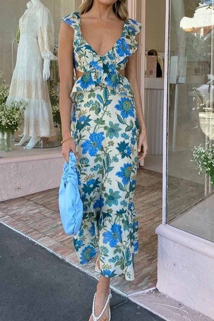 Ariella | Vestido Floral con Volantes