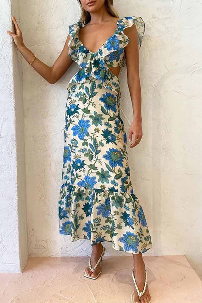 Ariella | Vestido Floral con Volantes