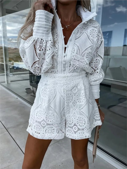Amelina - Conjunto de Encaje Elegante