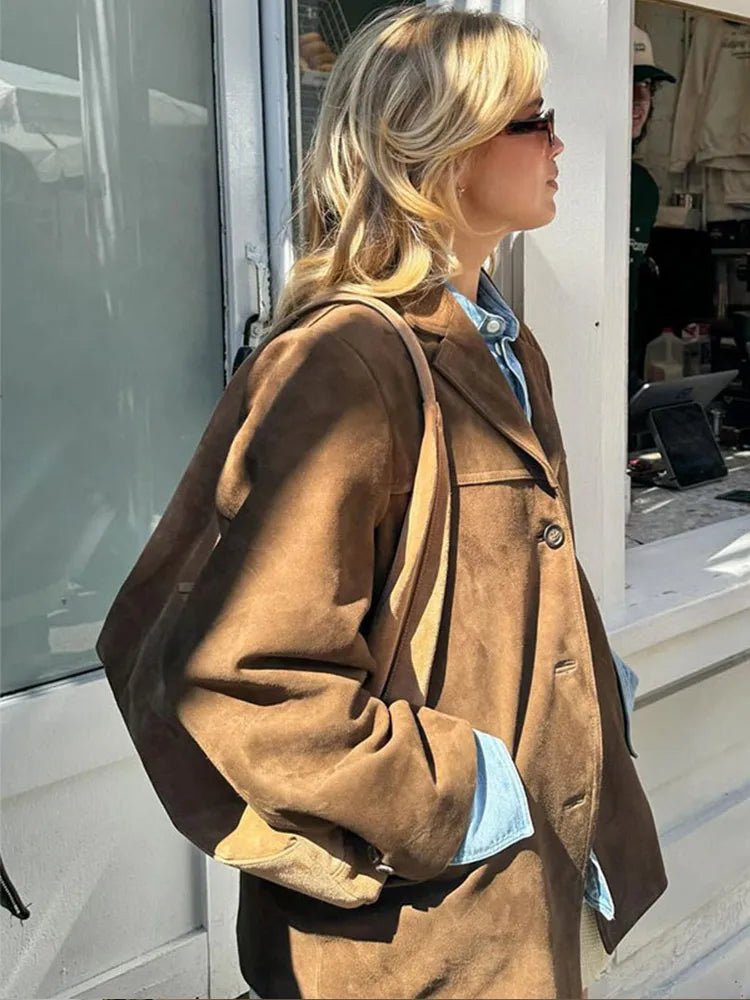 EMMA | Chaqueta de Solapa con Bolsillo de Moda