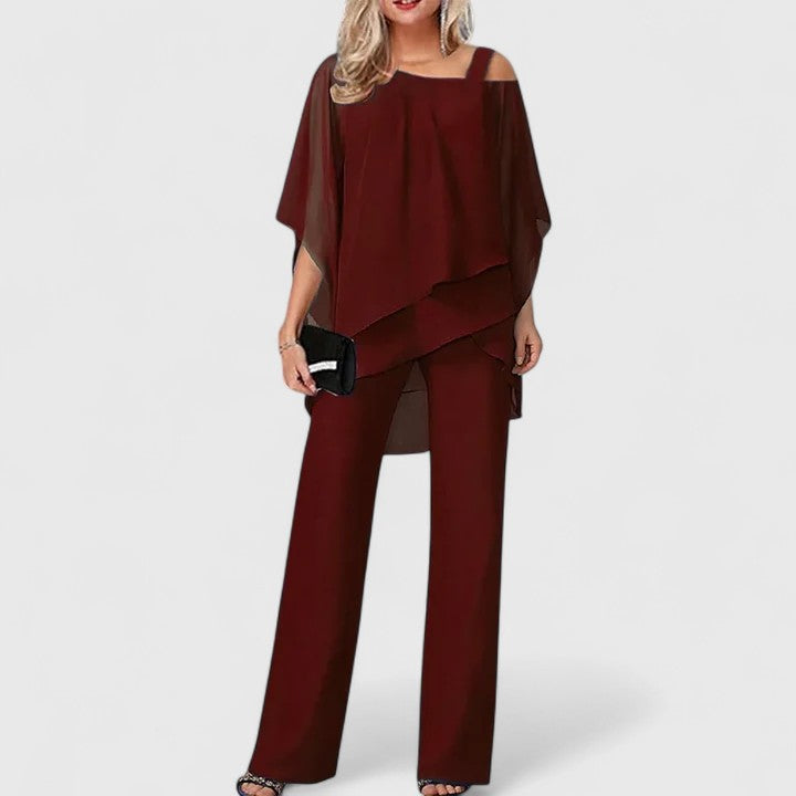 JOCELYN – CONJUNTO DE DOS PIEZAS ELEGANTE CON DRAPEADO