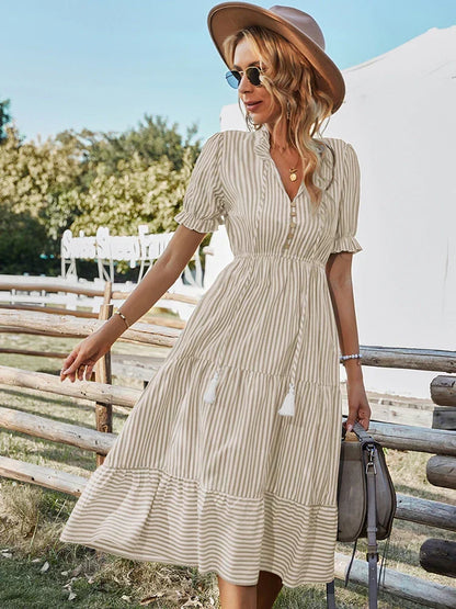 Bernice | Vestido Clásico a Rayas