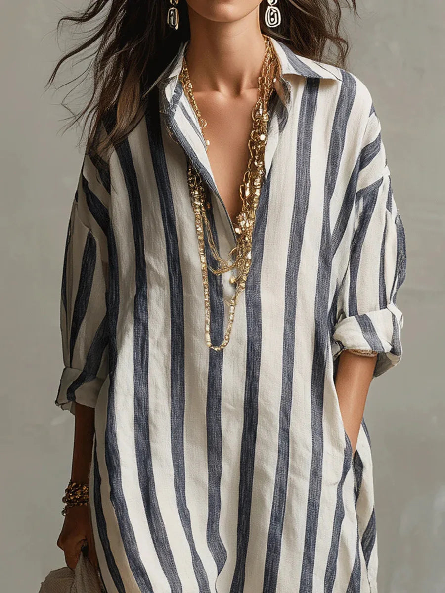 Pepa | Vestido camisa largo