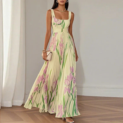 Claudia™ | Vestido Maxi A-Line Floral
