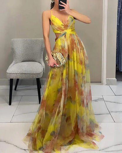 Giselle™ | Encantador Vestido Maxi con Estampado Floral