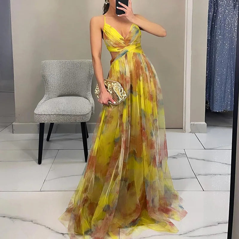 Jennifer | Elegante Vestido Maxi Floral