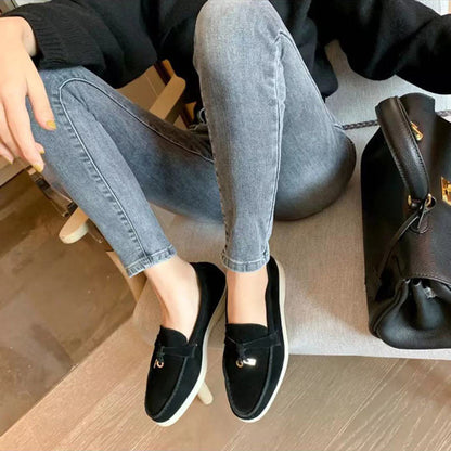 Vianne - Elegantes mocasines de ante para mujer