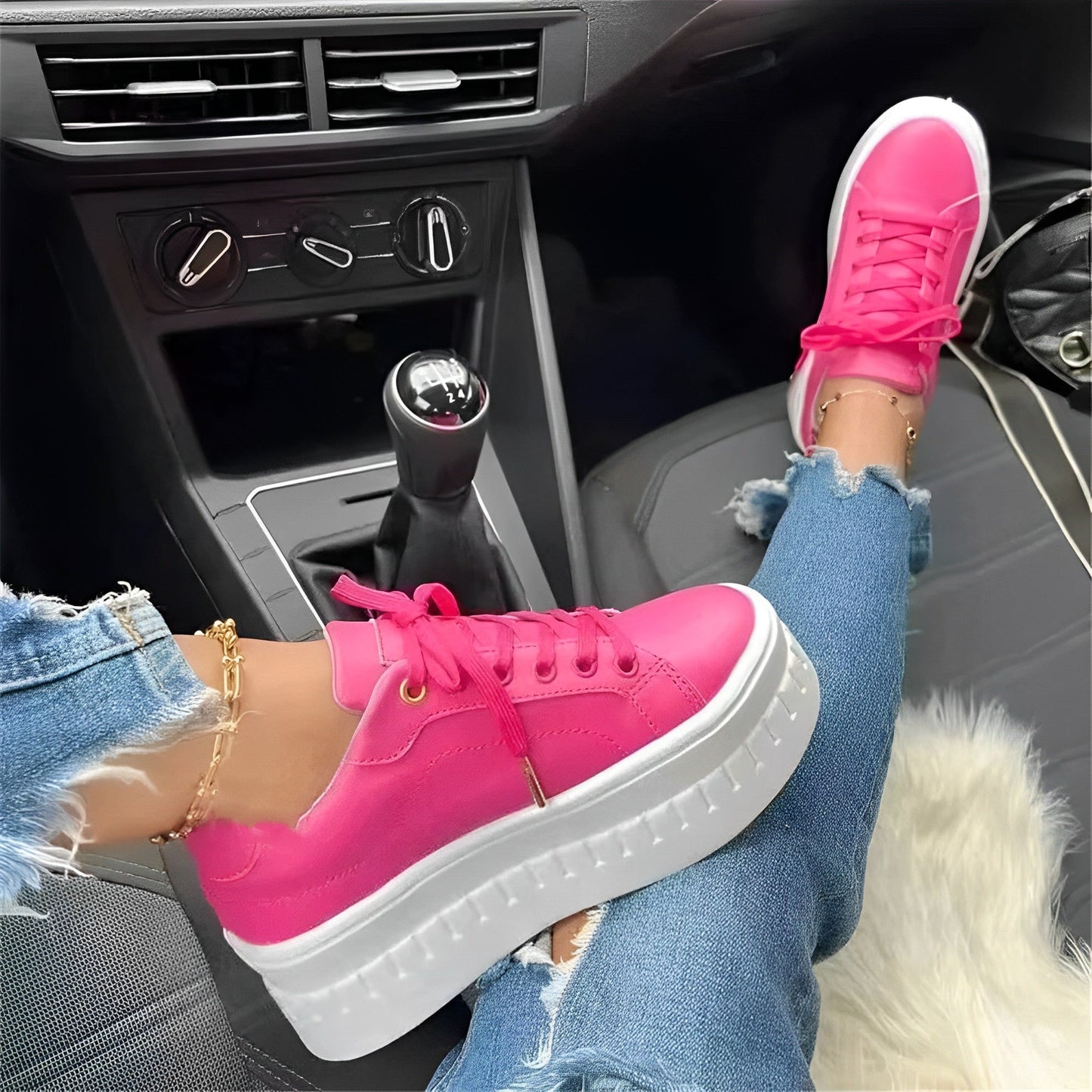 Valerie - Zapatilla de plataforma con suela gruesa para mujer