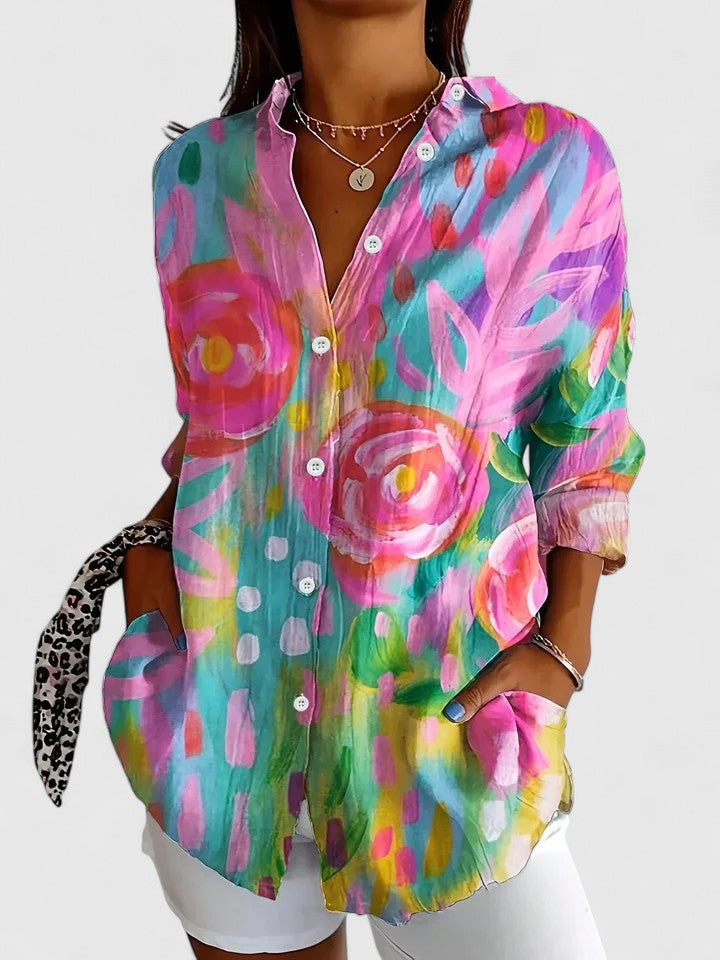 Anica - Blusa Artística Vivaz con Botones