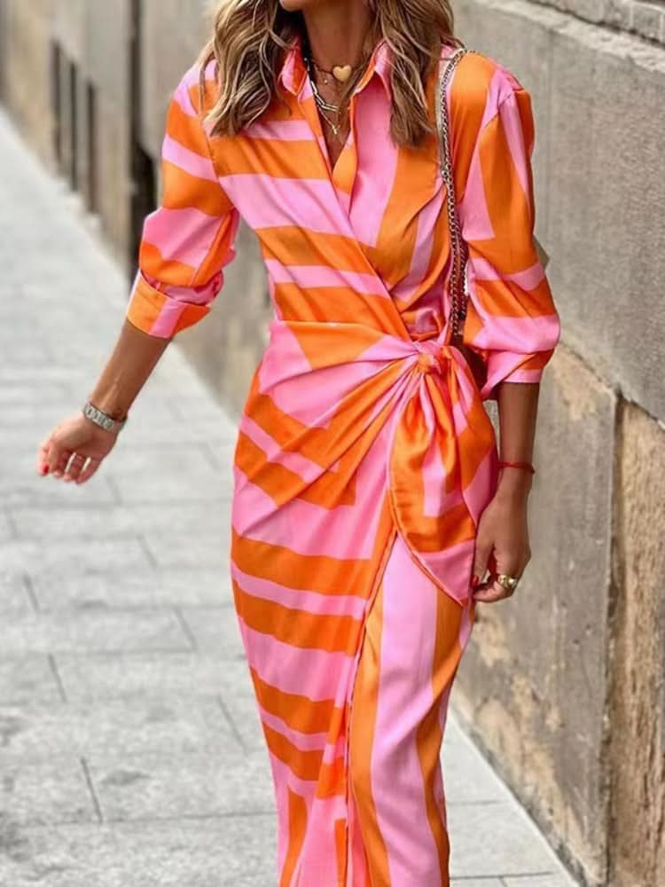 Aurora – Vestido Fluido de Radiancia Vibrante