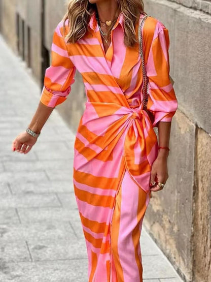 Aurora – Vestido Fluido de Radiancia Vibrante