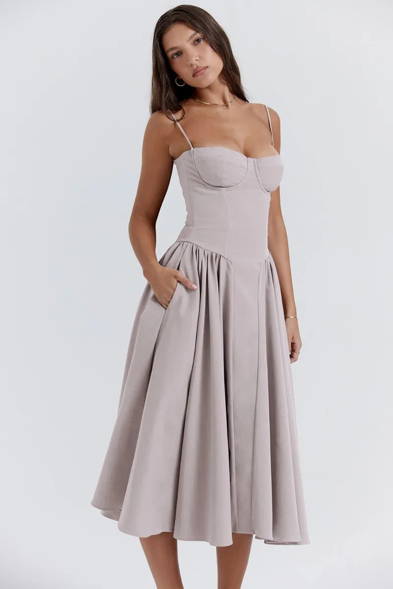 Elara | Vestido de Verano Corsé Elegante