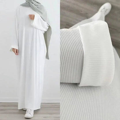 Ariane - Elegante Abaya de Punto con Cinturón y Bolsillos Laterales