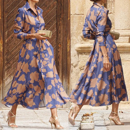 Floriza – Vestido Estilo Camisa Clásico